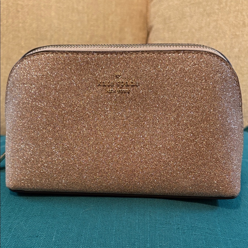 Kate Spade Sparkling Bronze Cosmetic Case